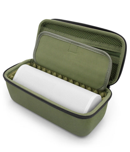 Travel Case Compatible With Sonos Roam Portable Smart Speaker and Charger Cable Accessories – Padded Impact Resistant with Carabiner