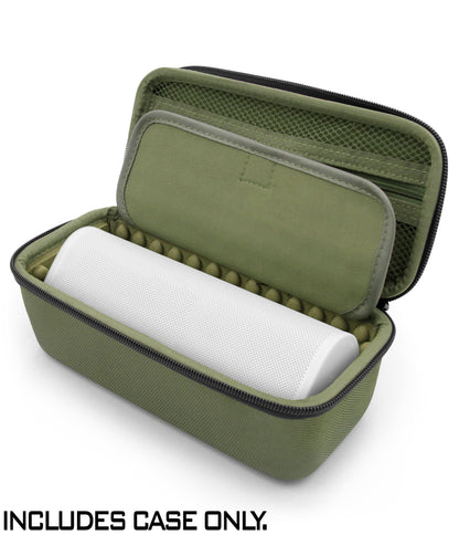 Travel Case Compatible With Sonos Roam Portable Smart Speaker and Charger Cable Accessories – Padded Impact Resistant with Carabiner