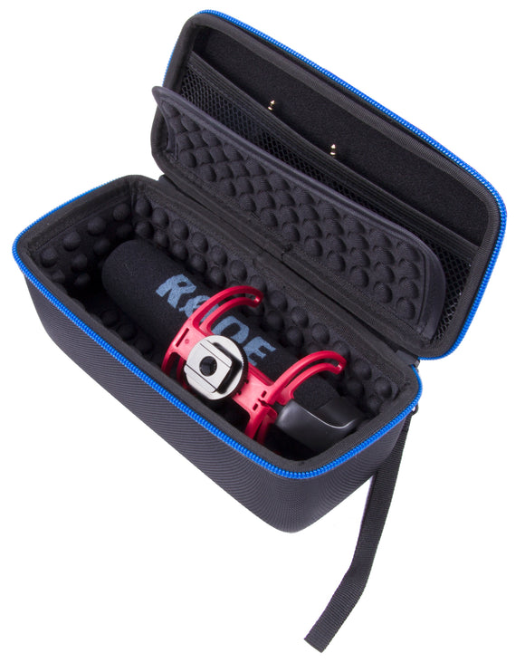 CASEMATIX Travel Case Compatible with Rode VMGO VideoMic GO and VMGO VideoMic GO Camera Microphone, 3.5mm Patch Cable and Accessories