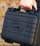 CASEMATIX 11" Waterproof Hard Travel Case with Padlock Rings and Customizable Foam - Fits Accessories up to 8.5" x 6" x 3.25"