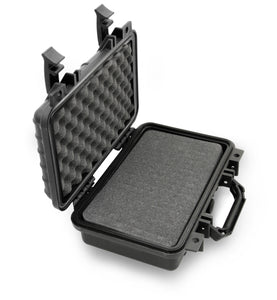 CASEMATIX 12" Waterproof Hard Travel Case with Padlock Rings and Customizable Foam - Fits Accessories up to 9" x 5" x 2.75"