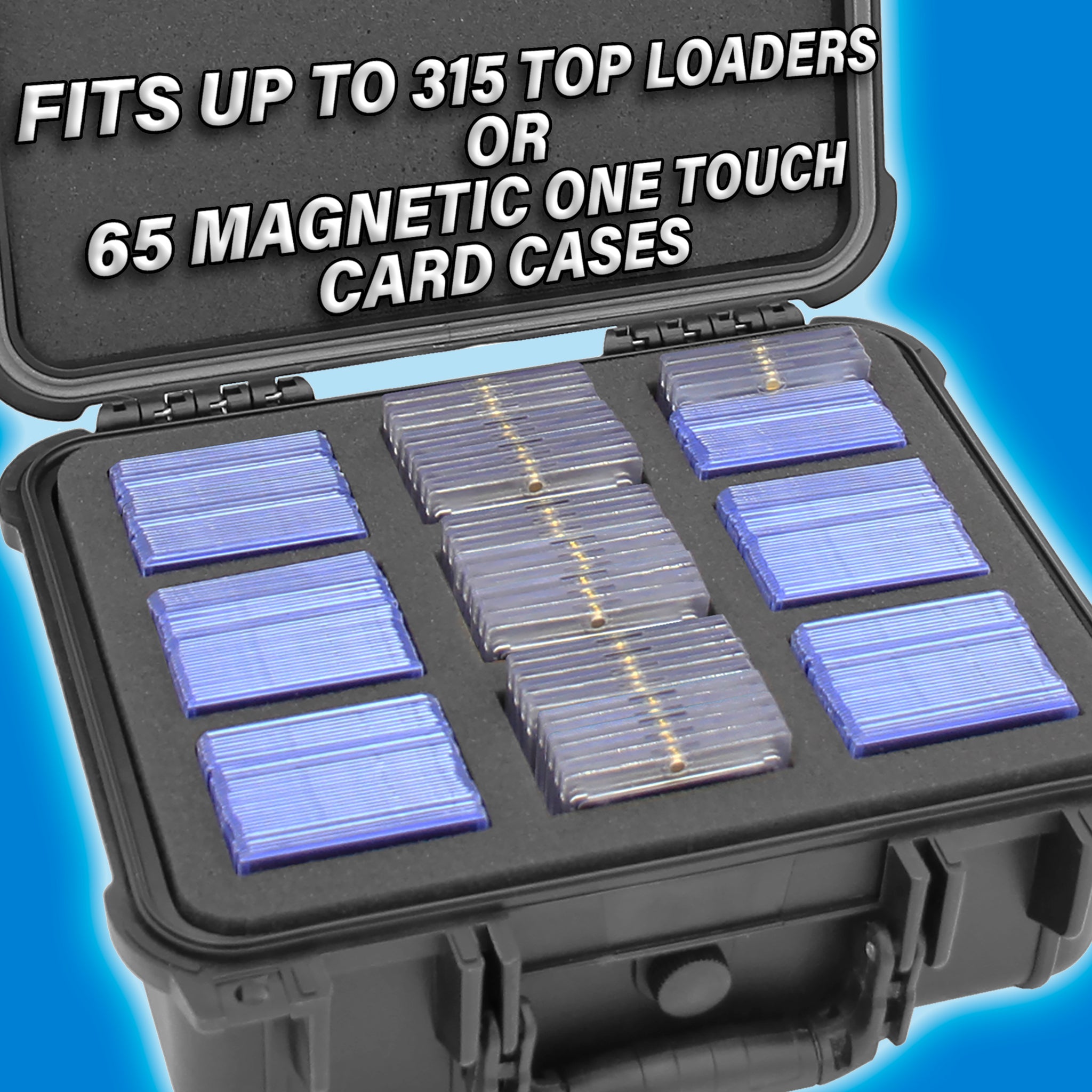 CASEMATIX One Touch Card Holder Case and Toploader Trading Card Storage ...
