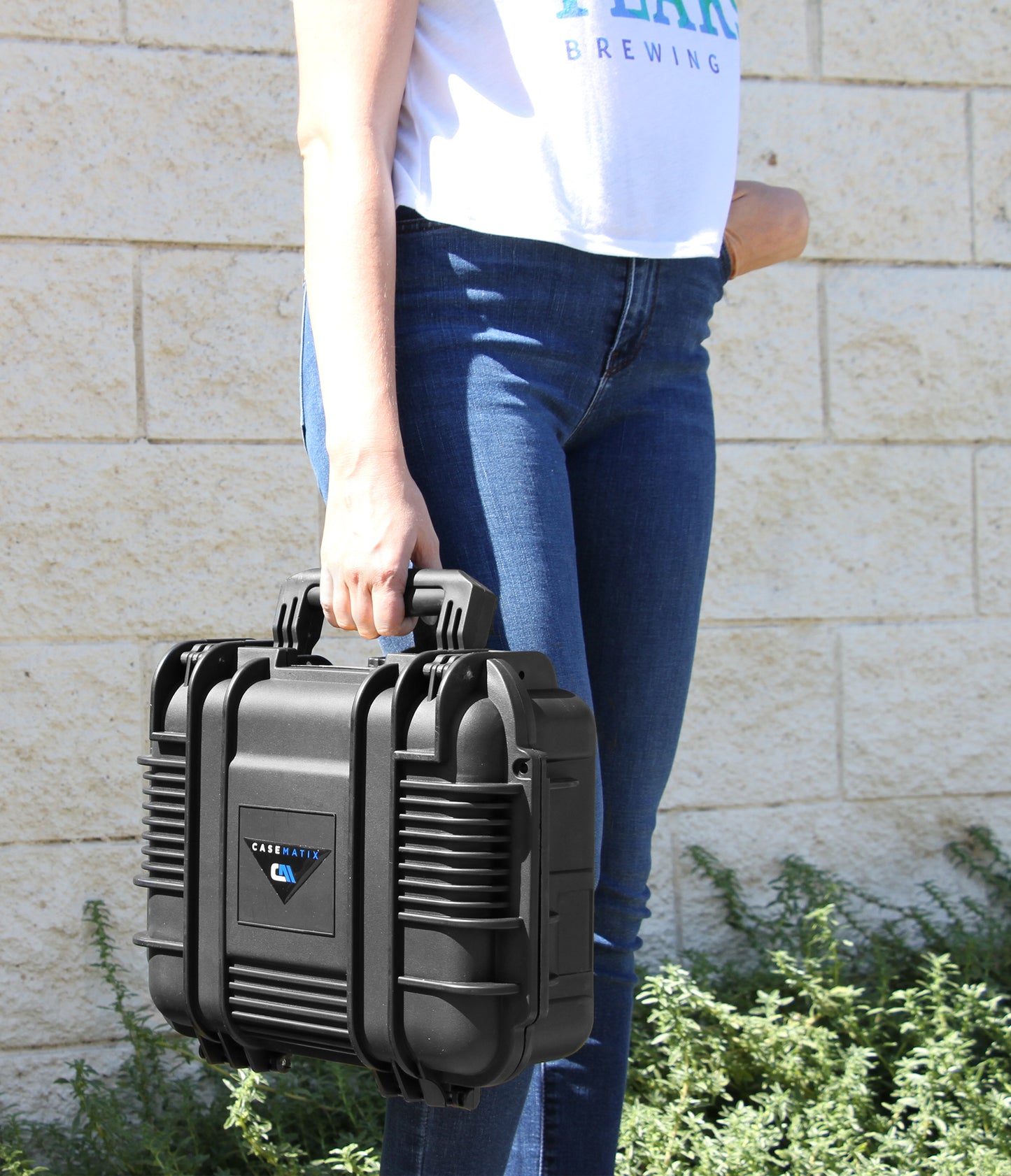 14" Waterproof Hard Travel Case with Padlock Rings and Customizable Foam - Fits Accessories up to 10.5" x 7.5" x 4.25"