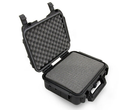 14" Waterproof Hard Travel Case with Padlock Rings and Customizable Foam - Fits Accessories up to 10.5" x 7.5" x 4.25"
