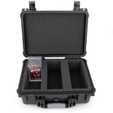 CASEMATIX Graded Card Storage Box Fits 90+ BGS PSA Trading Cards TCG, Waterproof Sports Card Case with Three Custom Graded Card Case Compartments