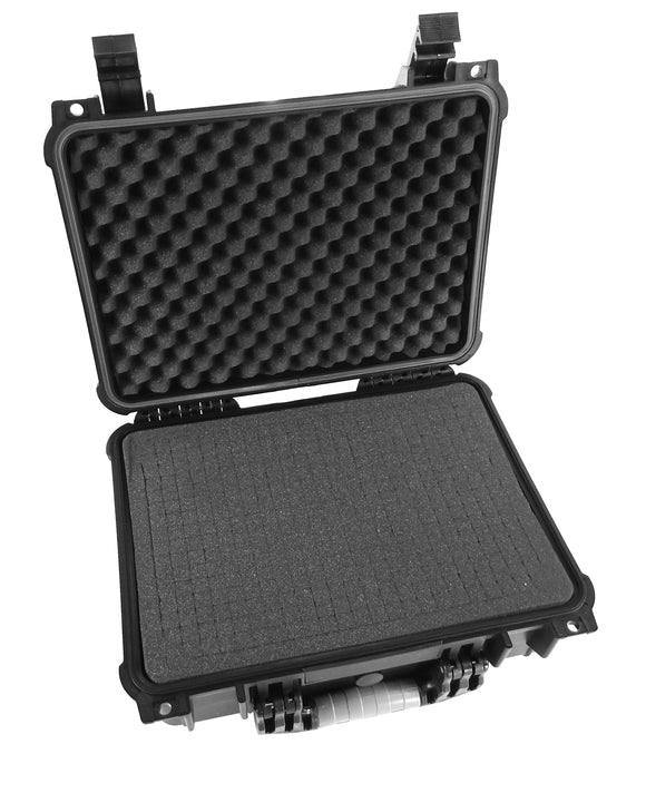 AxiGear Waterproof Hard Case with DIY Customizable Foam Insert 19 x 14 x  8in (Black)