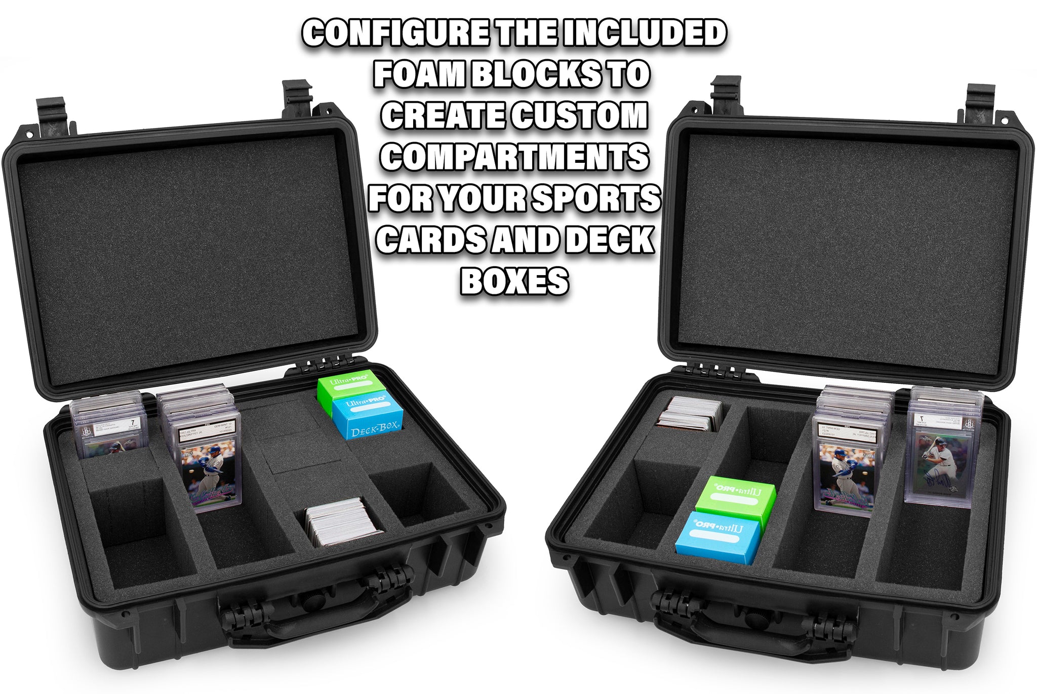CASEMATIX Graded Card Carrying Case - Storage Box Trading Card Case  Compatible With 9 BGS PSA Graded Sports Card Slabs and More Graded Card  Sleeves