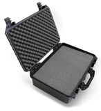 CASEMATIX 18" Waterproof Hard Travel Case with Padlock Rings and Customizable Foam - Fits Accessories up to 15.5" x 9.5" x 5"