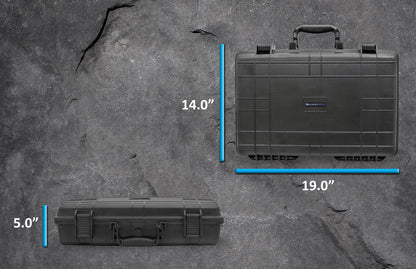 19" Waterproof Hard Travel Case with Customizable Foam - Fits Accessories up to 17" x 10.5" x 3"
