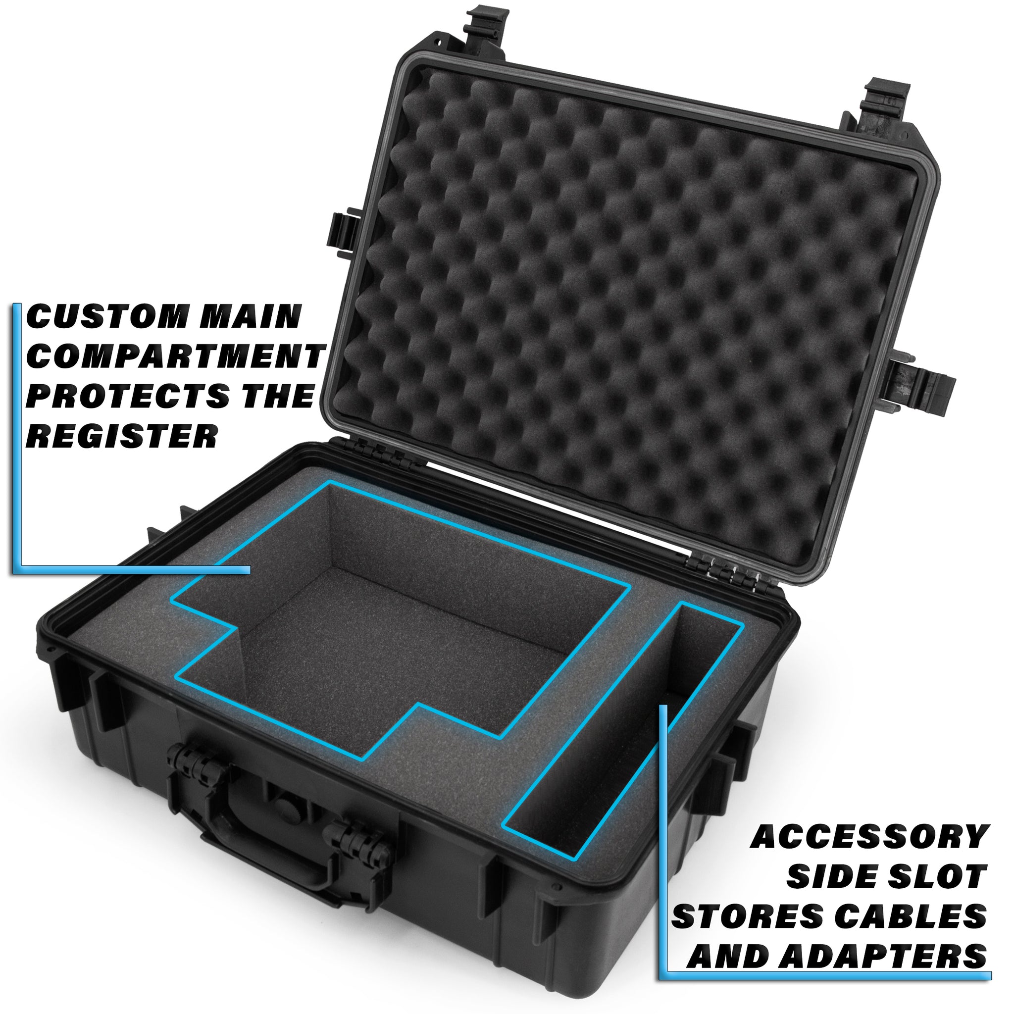 CASEMATIX Travel Carry Case Fits Square Terminal Reader, Square Terminal  Printer Paper and Accessories – Shoulder Strap, Water-Resistant