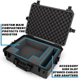 Casematix Waterproof Travel Case Fits Square Register POS System Stand and Accessories, Impact Resistant Foam