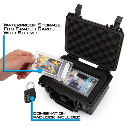 Graded Card Carrying Case - Storage Box Trading Card Case Compatible With 9 BGS PSA Graded Sports Card Slabs and More Graded Card Sleeves