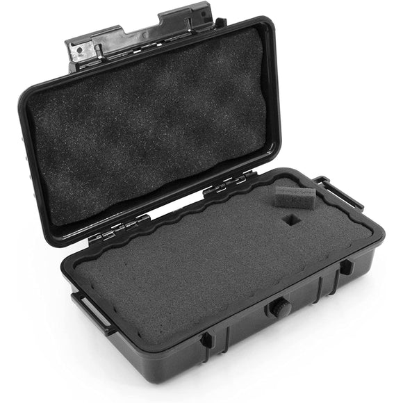 CASEMATIX 9.5" Waterproof Small Hard Case with Customizable Foam for Portable Electronics, Tools and Accessories - Hard Shell Small Plastic Case