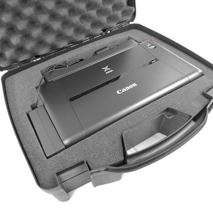 Hard Shell Storage Case Compatible with Canon PIXMA TR160 Portable Printer - Durable Protection with Custom Foam Interior & Integrated Padlock Ring