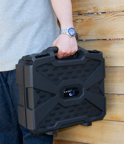 16" Hard Travel Case with Padlock Rings and Customizable Foam - Fits Accessories up to 14" x 10.75" x 4"
