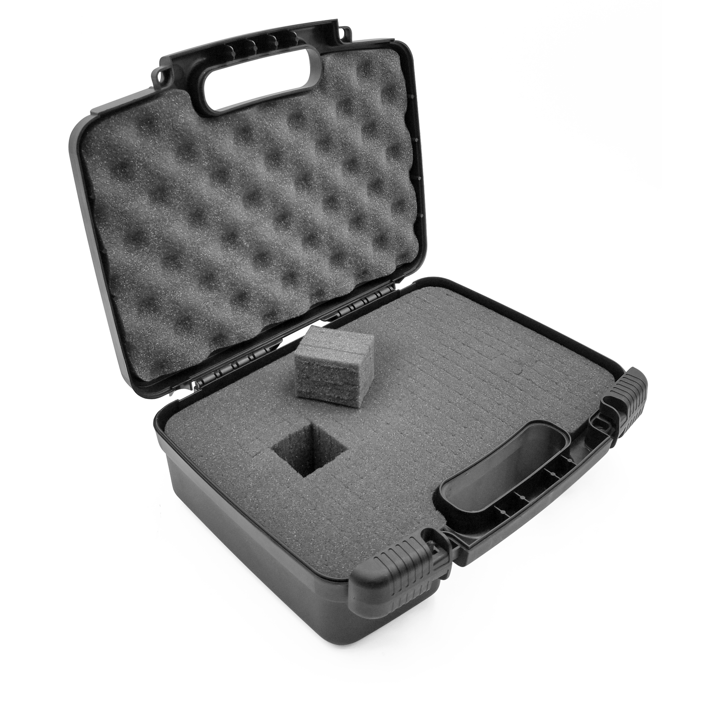 12" Hard Travel Case with Padlock Rings and Customizable Foam - Fits Accessories up to 11" x 7.25" x 2.75"
