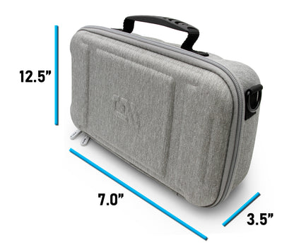 12.75" Hard Shell EVA Travel Case with Shoulder Strap and Padded Divider - Fits Accessories up to 11.5" x 5.5" x 2"