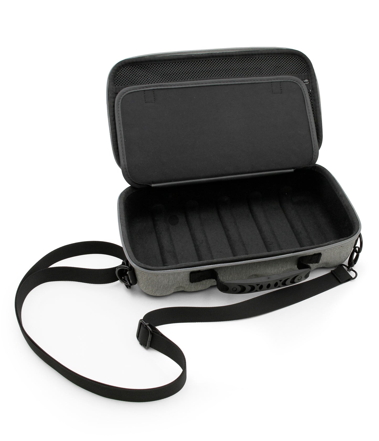 12.75" Hard Shell EVA Travel Case with Shoulder Strap and Padded Divider - Fits Accessories up to 11.5" x 5.5" x 2"