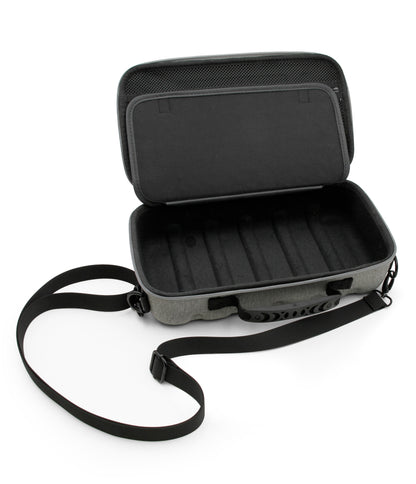 12.75" Hard Shell EVA Travel Case with Shoulder Strap and Padded Divider - Fits Accessories up to 11.5" x 5.5" x 2"