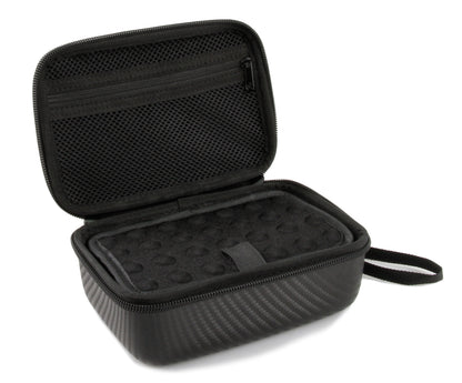 Barber Blade Case fits 12 Metal Clipper Blades - Andis/Oster/Wahl/Babyliss Compatible with Custom Padded Slots & Zippered Compartment