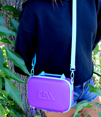 8" Hard Shell EVA Travel Case with Shoulder Strap and Padded Divider - Fits Accessories up to 7” x 5.5” x 3”