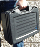 CASEMATIX 16" Hard Travel Case with Padlock Rings and Customizable Foam - Fits Accessories up to 14" x 9" x 4"