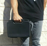 CASEMATIX 12" Hard Travel Case with Padlock Rings and Customizable Foam - Fits Accessories up to 11" x 7.25" x 2.75"