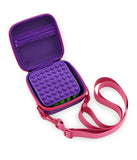 CASEMATIX 5.25" Hard Shell EVA Travel Case with Wrist Strap - Fits Accessories up to  4.5” X 4.5” X 2"