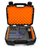 CASEMATIX Studio Mixer Case Compatible with Zoom LiveTrak L-8 L8 Podcast Recorder, Mics, Microphone Cable and Accessories in Custom Foam – Case Only