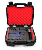 CASEMATIX Studio Mixer Case Compatible with Zoom LiveTrak L-8 L8 Podcast Recorder, Mics, Microphone Cable and Accessories in Custom Foam – Case Only