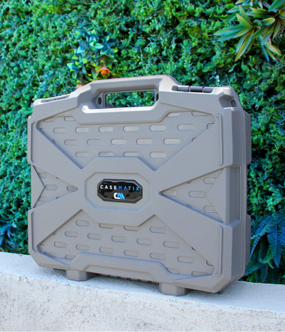 16" Hard Travel Case with Padlock Rings and Customizable Foam - Fits Accessories up to 14" x 10.75" x 4"