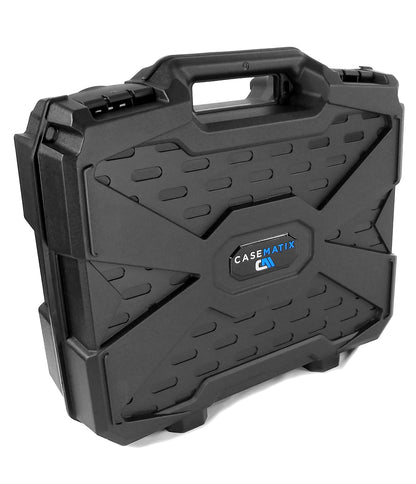 CASEMATIX Studio Mixer Case Compatible with Zoom LiveTrak L-8 L8 Podcast Recorder, Mics, Microphone Cable and Accessories in Custom Foam – Case Only